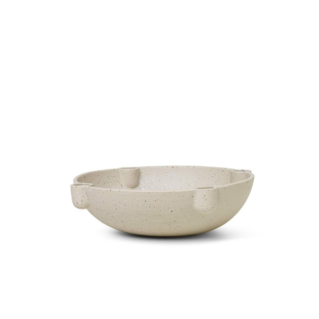 Ferm Living Bowl Ceramic Kynttilänjalka Large Sand