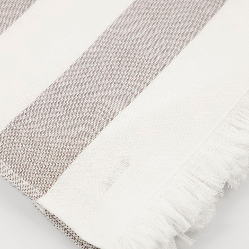 Meraki Barbarum Bath Towel White/Brown 70x140cm