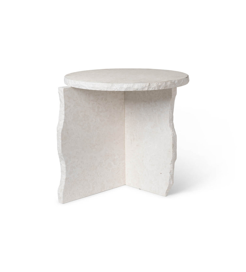 Ferm Living Mineral Sculptural Pöytä Bianco Curia Marmori
